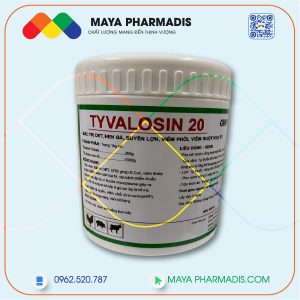 Tyvalosin 20 Đặc trị ORT, CRD ghép E.Coli, viễm khớp truyền nhiễm, viêm ruột hoại tử
