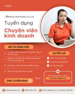 May Pharmadis tuyển dụng