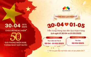 Maya Pharmadis thông báo nghỉ lễ 30/4-1/5