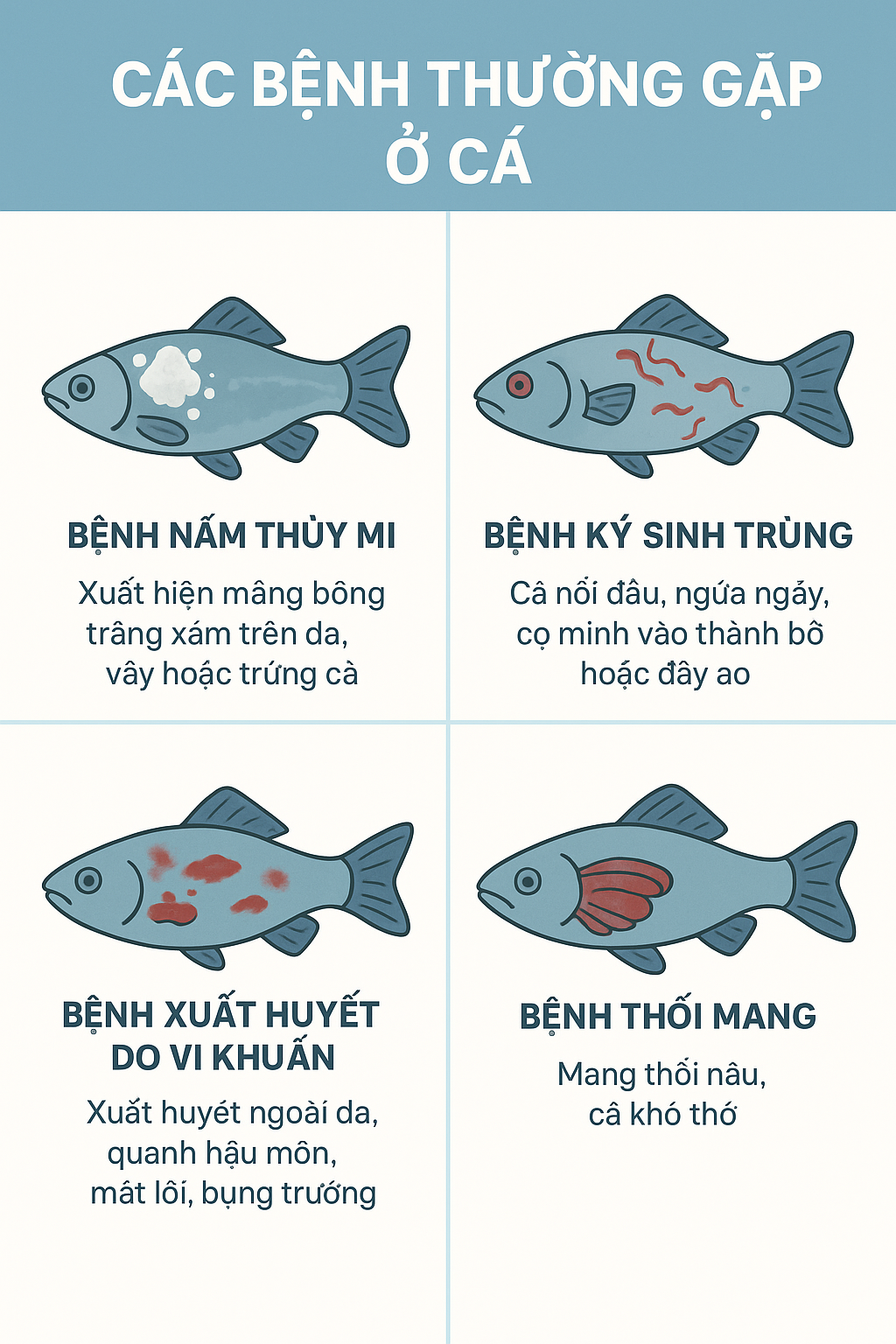 Các bệnh thường gặp ở cá