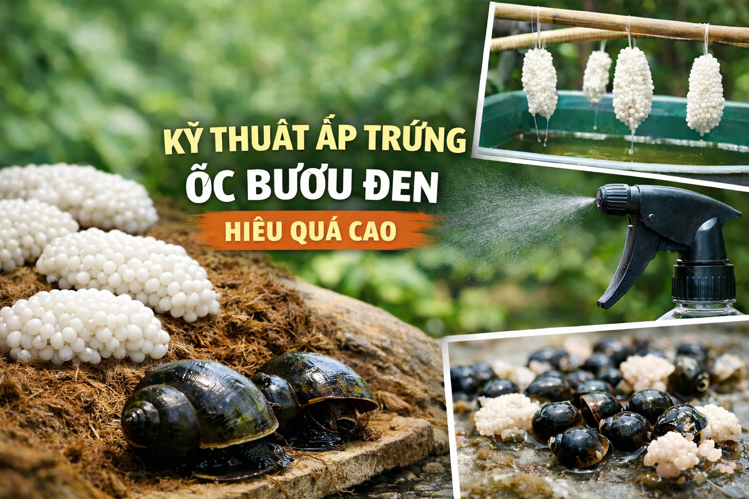 kỹ thuật ấp trứng ốc bươu đen