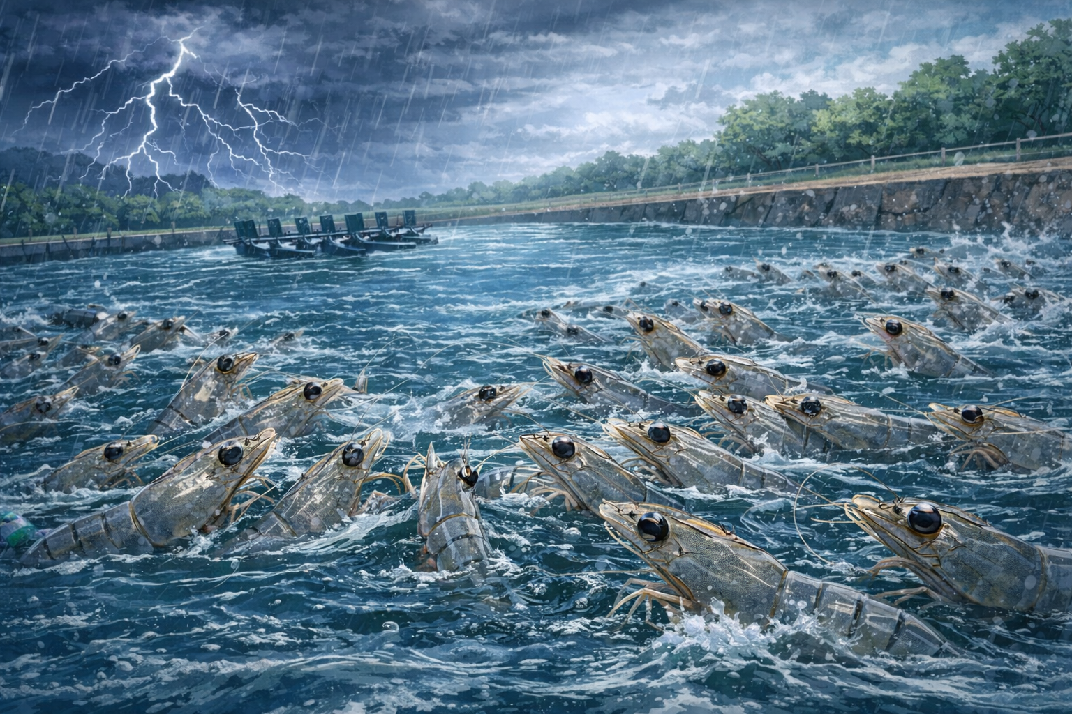 Tôm nuổi đầu sau mưa bão