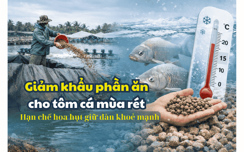 Giảm khẩu phần ăn cho cá mùa rét