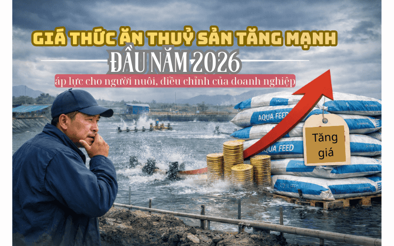 Tăng giá thức ăn thuỷ sản