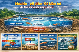 Mưa lớn làm thay đổi pH và độ kiềm