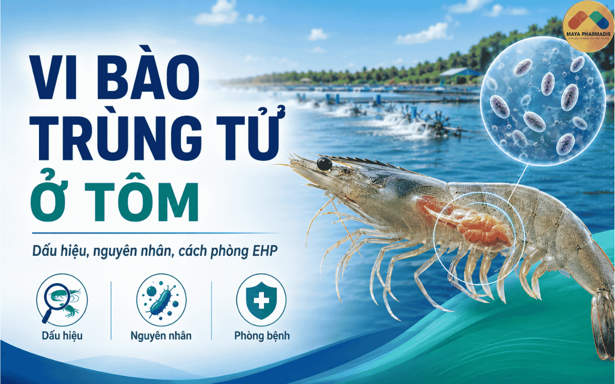 Vi bào trùng tử ở tôm: dấu hiệu, nguyên nhân và cách phòng bệnh EHP hiệu quả