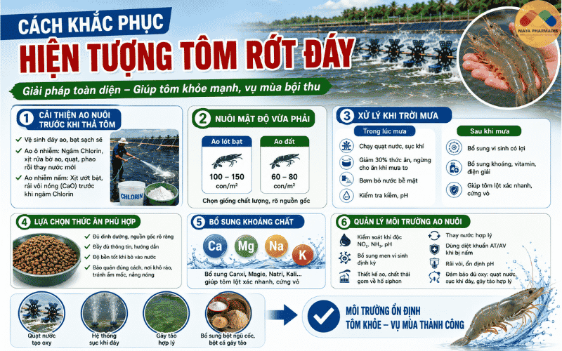 Cách khắc phục hiện tượng tôm rớt đáy