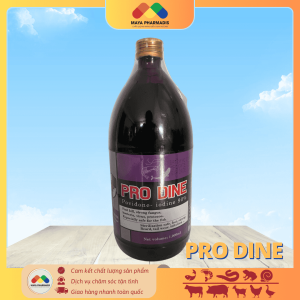 Pro Dine sát khuẩn phổ rộng, xử lý, kiểm soát mầm bệnh ao nuôi thủy sản
