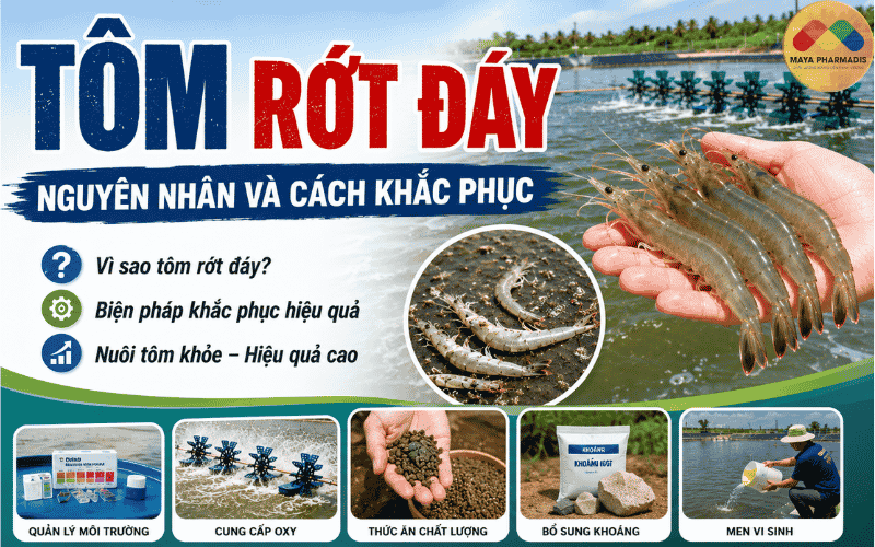 Tôm rớt đáy – Nguyên nhân, biện pháp khắc phục