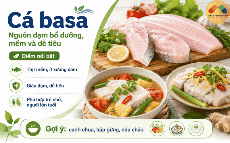 Cá basa – nguồn đạm bổ dưỡng, mềm và dễ tiêu