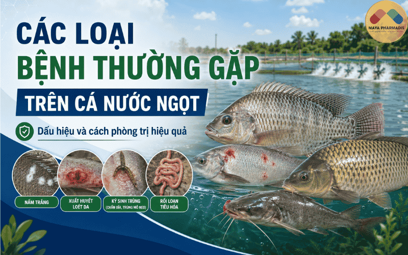 CÁC LOẠI BỆNH THƯỜNG GẶP TRÊN CÁ NƯỚC NGỌT VÀ CÁCH PHÒNG TRỊ HIỆU QUẢ (P2)