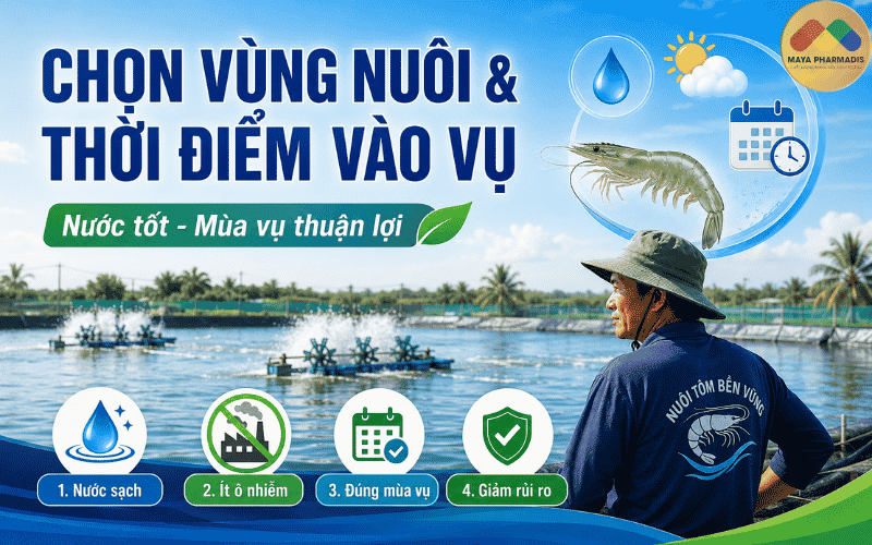 Biết chọn vùng nuôi có môi trường nước tốt và thời điểm vào vụ thuận lợi