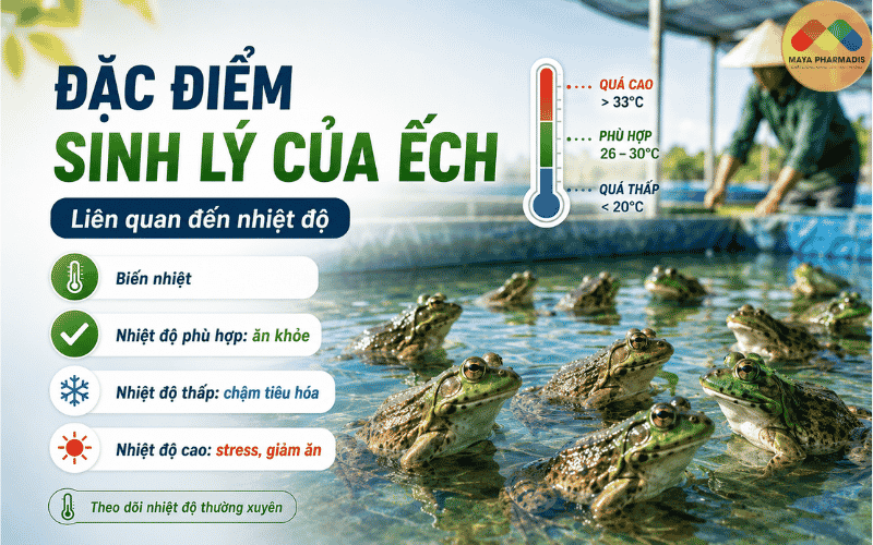 Đặc điểm sinh lý của ếch liên quan đến nhiệt độ