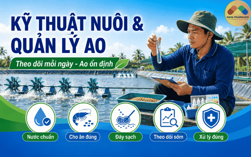 Biết nắm vững kỹ thuật nuôi và quản lý ao hằng ngày