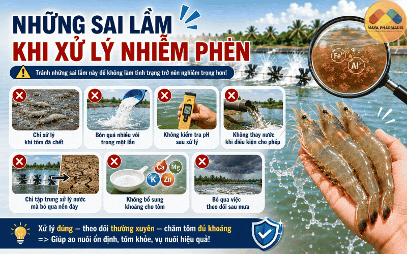 Những sai lầm thường gặp khi xử lý nhiễm phèn
