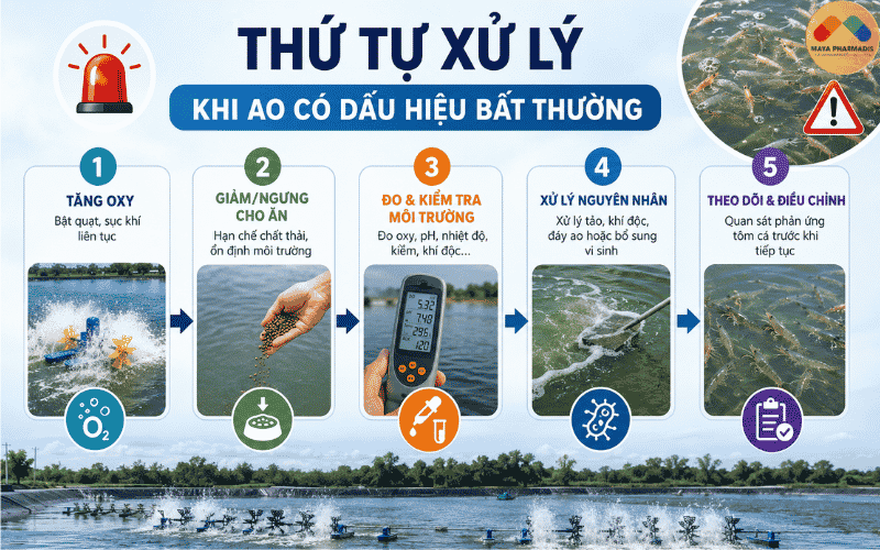 Thứ Tự Xử Lý Khi Ao Có Dấu Hiệu Bất Thường