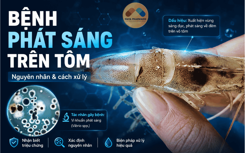 Bệnh phát sáng trên tôm: Nguyên nhân và cách điều trị