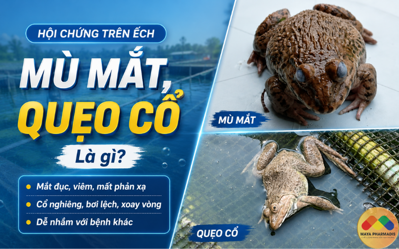 Mù mắt, quẹo cổ trên ếch là gì?