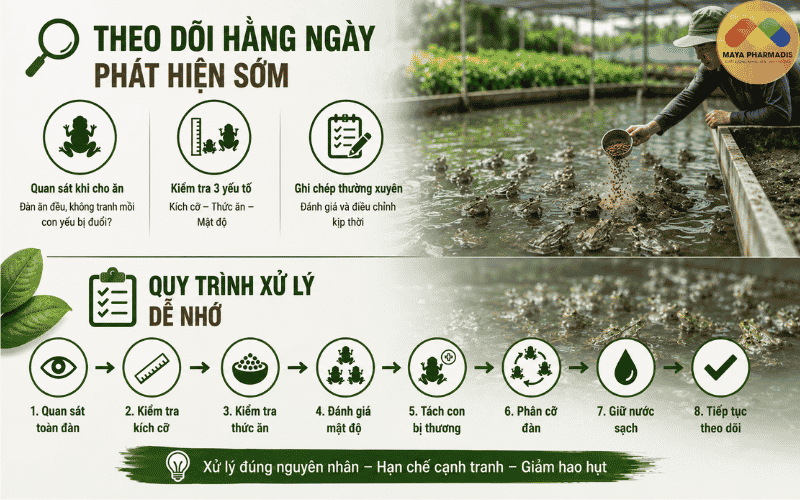 Theo dõi đàn hằng ngày để phát hiện sớm