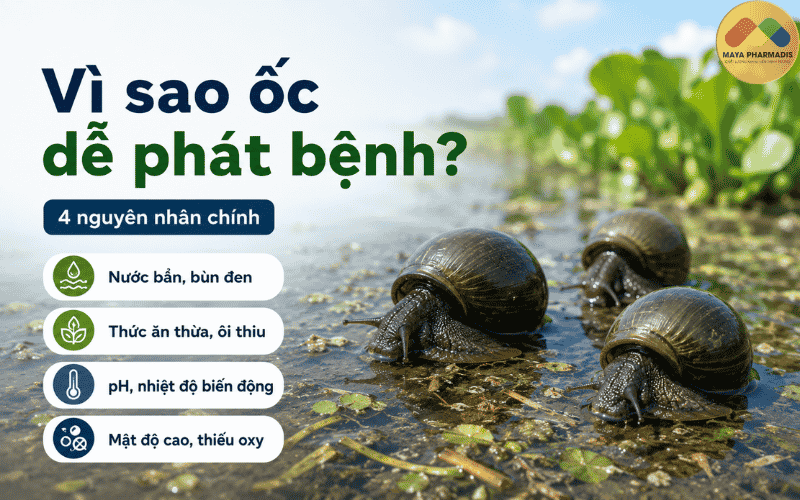 Vì sao ốc dễ phát bệnh trong quá trình nuôi?