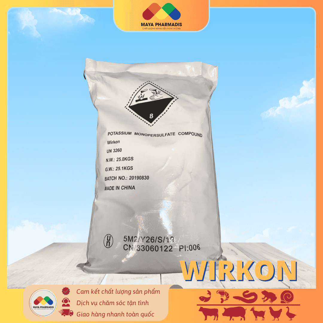 Wirkon – Potasium Monopersulfate – Hóa chất diệt khuẩn phổ rộng dùng trong Nuôi trồng thủy sản - Ảnh 4