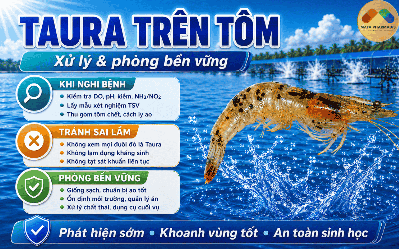 Xử lý khi nghi ngờ bệnh trong ao