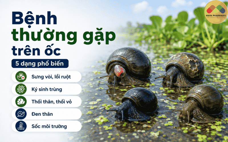 Các bệnh thường gặp trên ốc