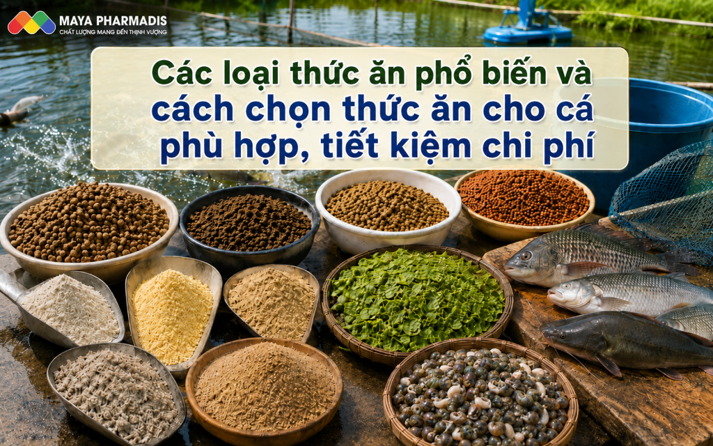 Các loại thức ăn phổ biến và cách chọn thức ăn cho cá phù hợp, tiết kiệm chi phí