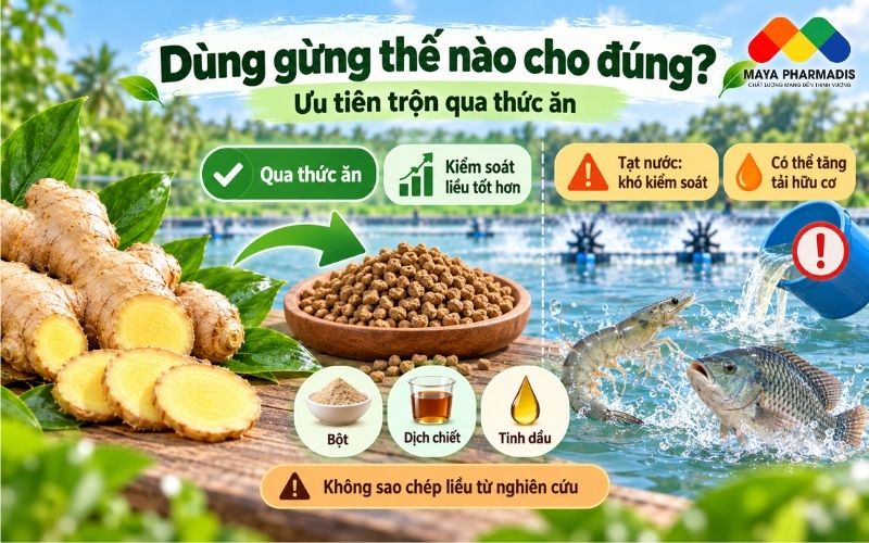 Nên bổ sung qua thức ăn hay tạt xuống nước?