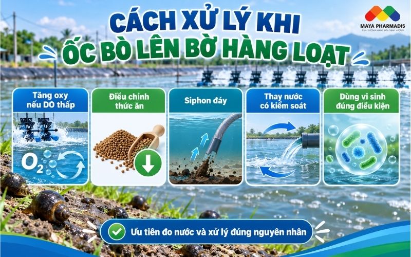 Cách xử lý khi ốc bò lên bờ