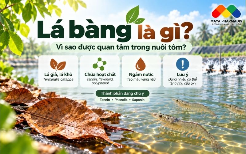 Lá bàng là gì và vì sao được quan tâm trong nuôi tôm?