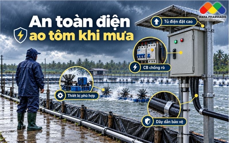 Vì sao ao tôm dễ gặp nguy cơ điện khi mưa?