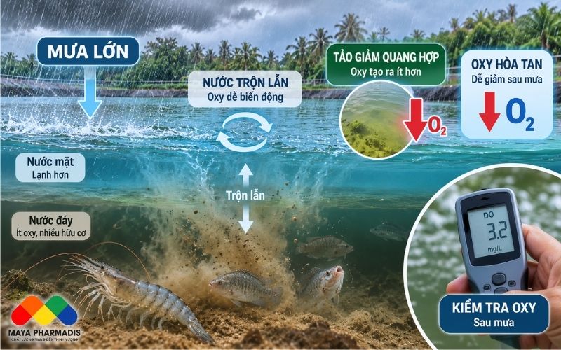 Vì Sao Oxy Hòa Tan Cũng Dễ Biến Động Sau Mưa?