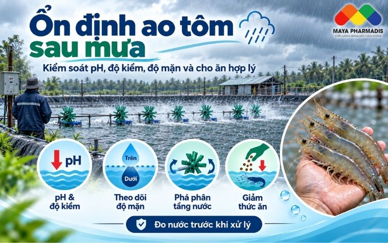 Kiểm soát pH và độ kiềm sau mưa