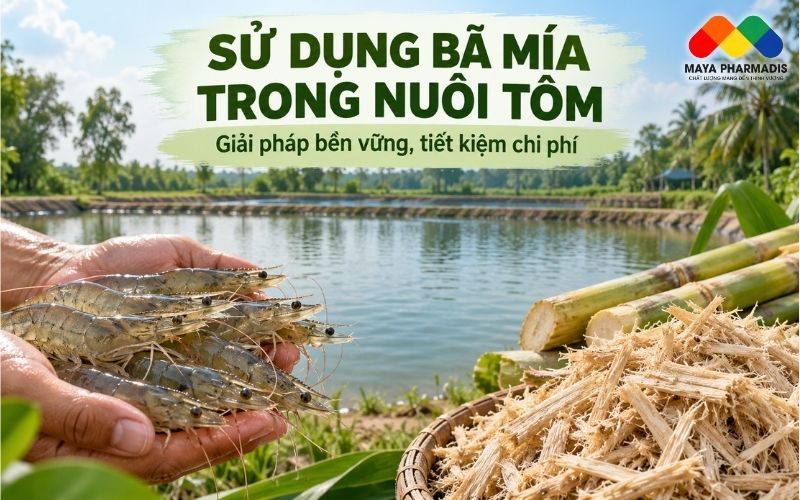 SỬ DỤNG BÃ MÍA TRONG NUÔI TÔM – GIẢI PHÁP BỀN VỮNG, TIẾT KIỆM CHI PHÍ