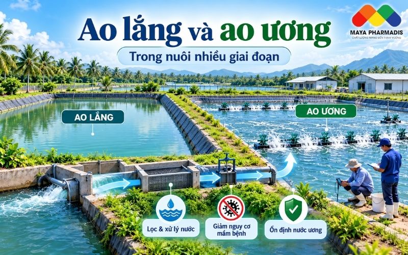 Tầm quan trọng của ao lắng và ao ương trong nuôi nhiều giai đoạn