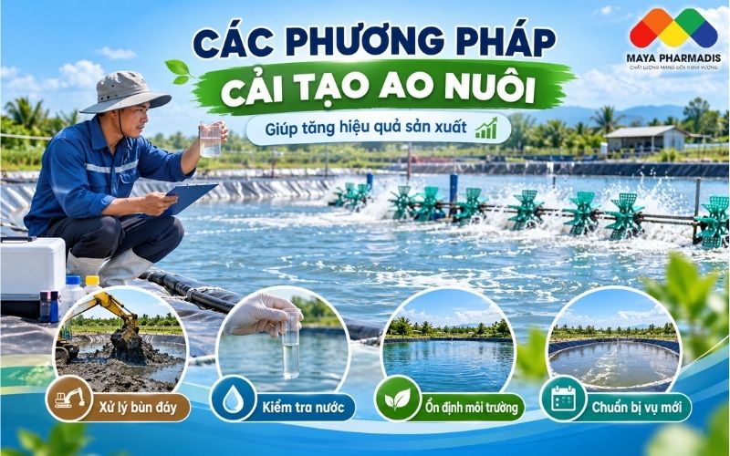 Các phương pháp cải tạo ao nuôi giúp tăng hiệu quả sản xuất