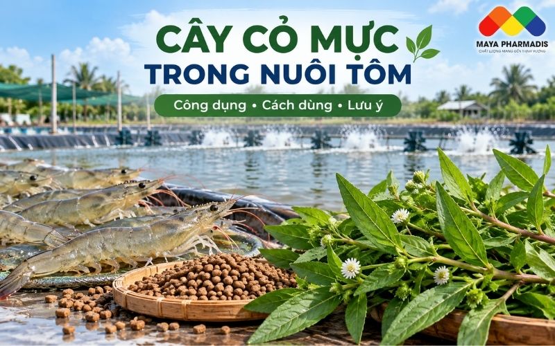 SỬ DỤNG CÂY CỎ MỰC TRONG NUÔI TÔM: CÔNG DỤNG, CÁCH DÙNG VÀ NHỮNG LƯU Ý