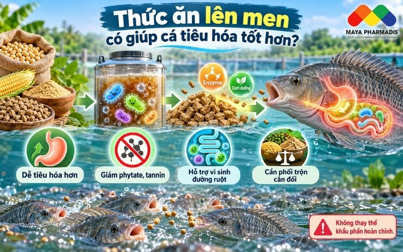 Thức ăn lên men có giúp cá tiêu hóa tốt hơn?