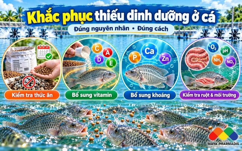 Cách khắc phục thiếu dinh dưỡng ở cá