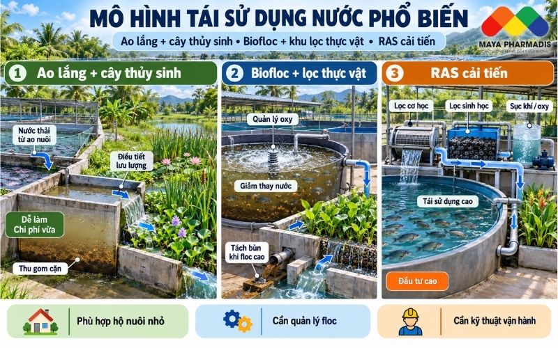 Mô hình ao lắng kết hợp cây thủy sinh