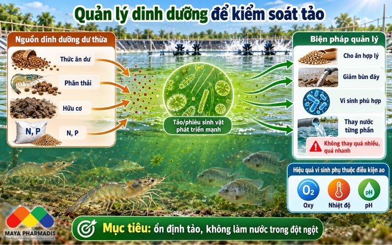 Quản lý dinh dưỡng để kiểm soát tảo