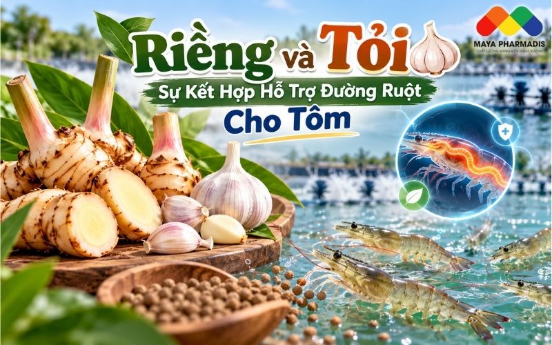 RIỀNG VÀ TỎI – SỰ KẾT HỢP HỖ TRỢ ĐƯỜNG RUỘT CHO TÔM