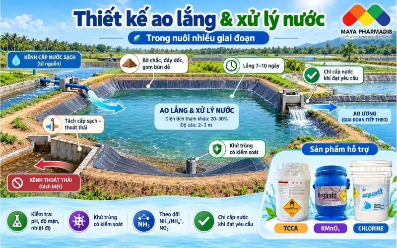 Vai trò của ao lắng trong hệ thống nuôi