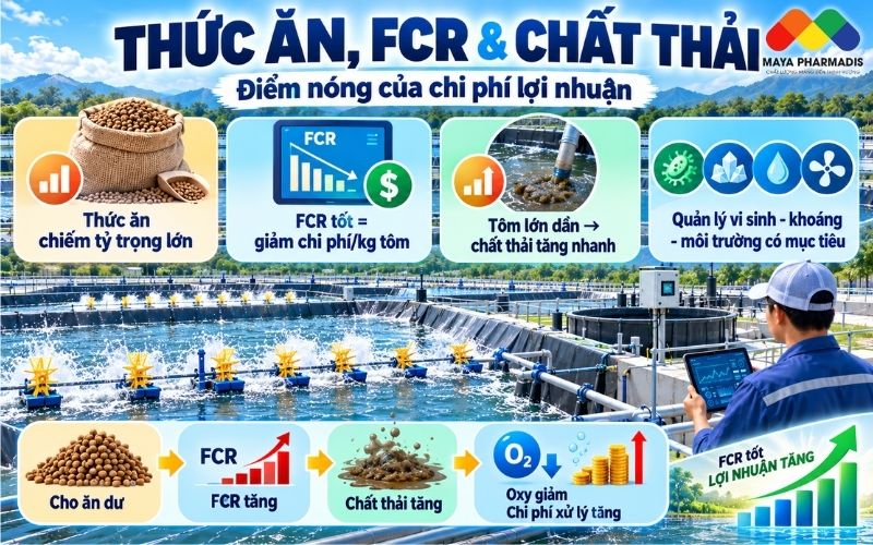 Thức ăn và FCR là điểm nóng