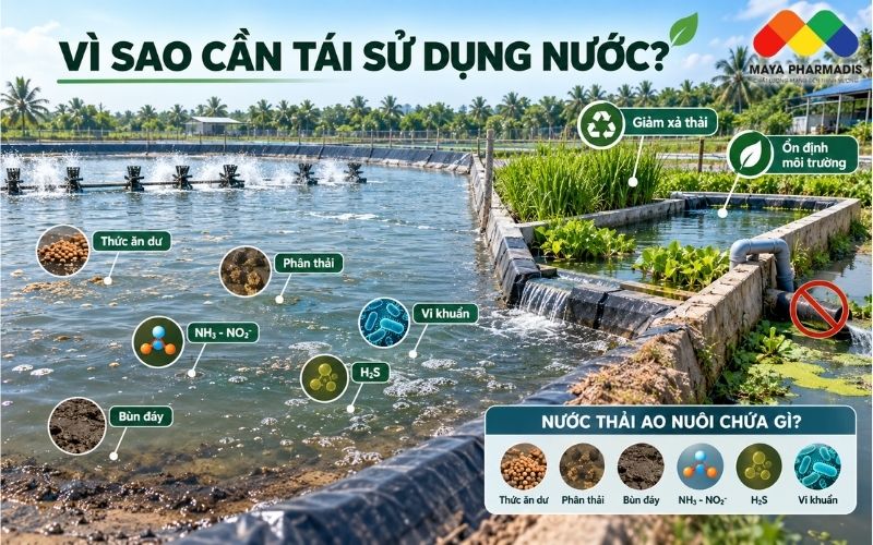 Vì sao cần tái sử dụng nước trong nuôi thủy sản?