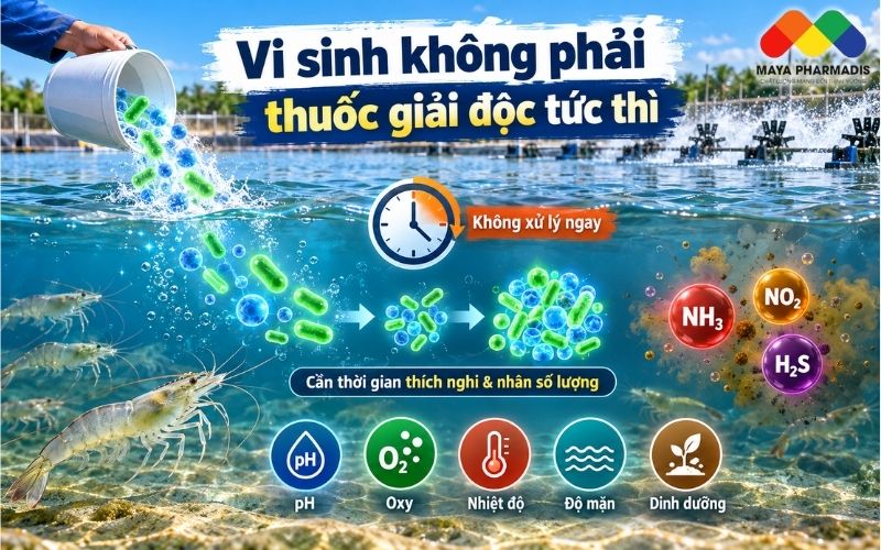Vi sinh không phải “thuốc giải độc tức thì”