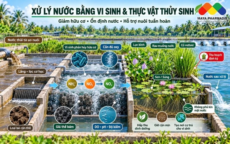 Nguyên lý xử lý nước bằng vi sinh